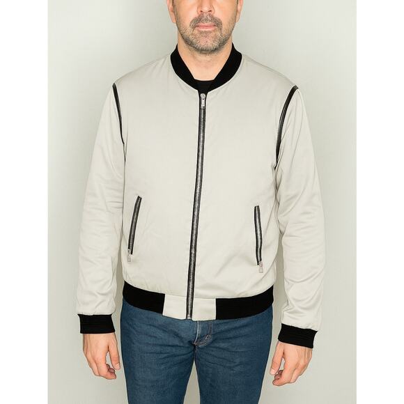 French Deal Paris Men’s Bomber Jacket Beige size 3xl - Picture 1 of 6